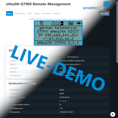 eHealth GT900 Remote-Management Internet-DEMO